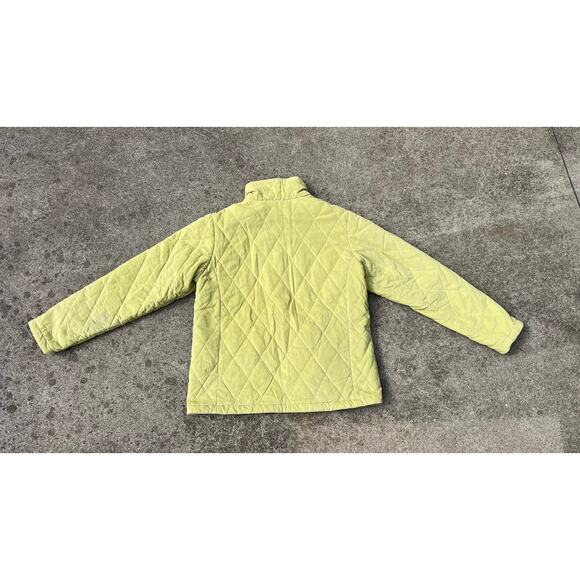 Cherokee Jacket Women Size Large Lime Quilted Collared Pockets Outdoor Utility - Picture 5 of 5